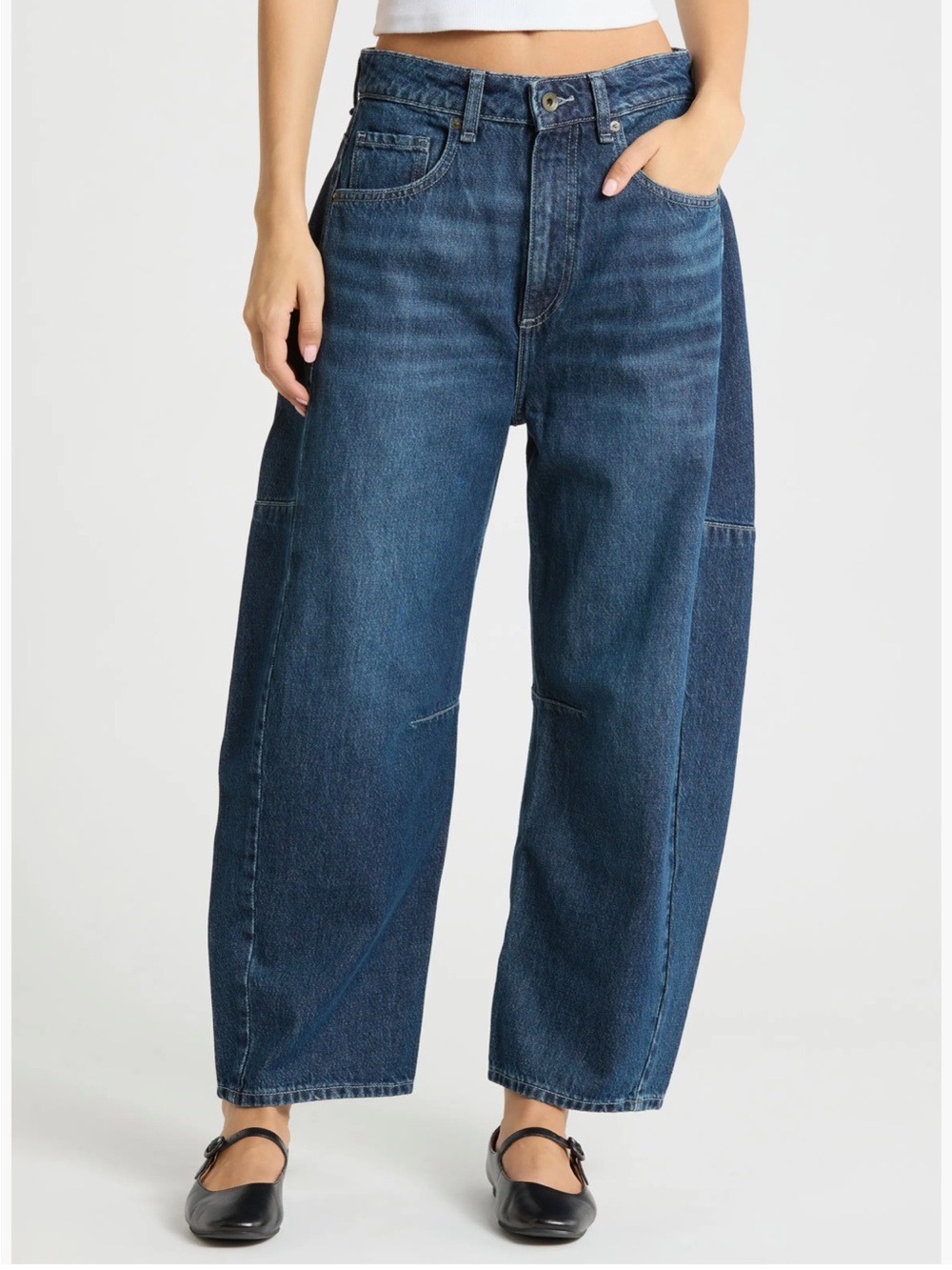 Chase High Rise Barrel Jean in Grafton